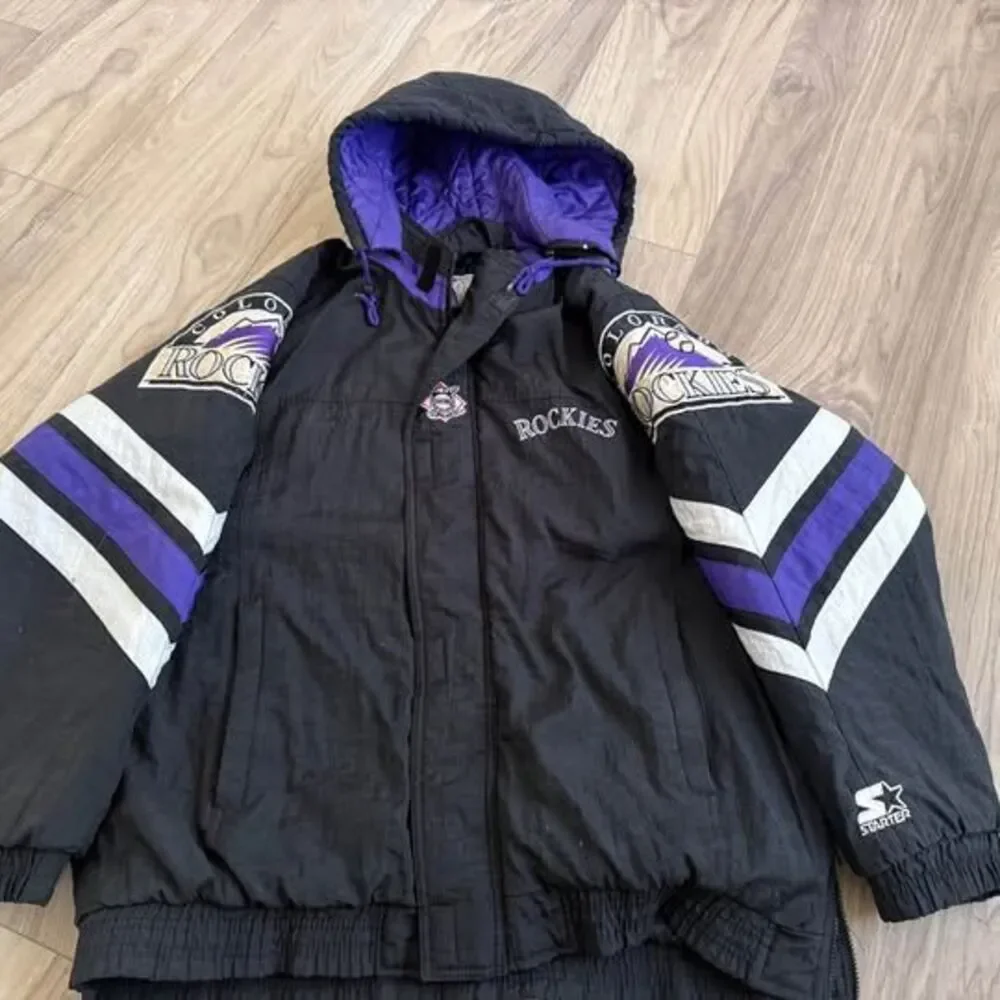 Colorado Rockies Vintage Starter Jacket Large